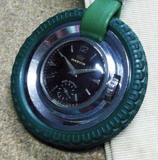 Orologio portachiaviMARVIN WATCH con gomma verde -  manuale - '50- 47 mm