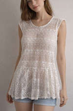 T SHIRT ZARA  Bianco Panna