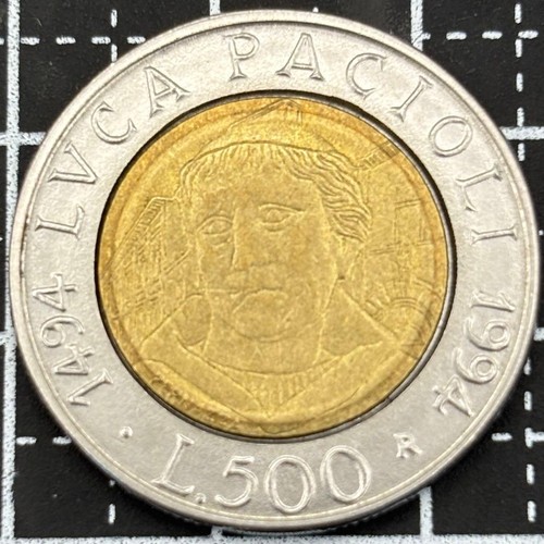 Moneta 500 lire italia luca - 500,