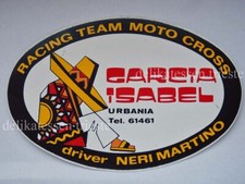 RACING TEAM MOTO CROSS GARCIA ISABEL Neri Martino ADESIVO STICKER vintage 