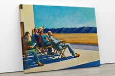 EDWARD HOPPER Persone al Sole Quadro Moderno Tela Wall Art Stampa Arredamento Casa