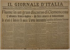 D’ANNUNZIO FIUME IL GIORNALE