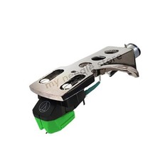 Cuffia cromata e cartuccia ellittica per Akai APD33 AP001C AP206C APQ70 AP207