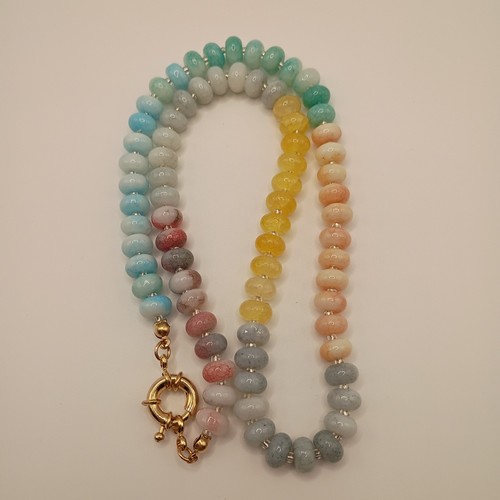 Collana perline multicolore - di,