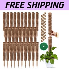 Pali in muschio durevoli con corda di iuta per piante rampicanti - kit completo 30 pezzi