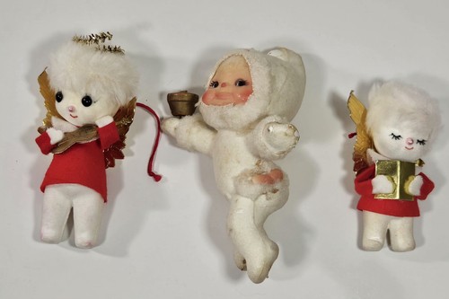 Bambole angelo neve floccato - bambole,