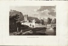 VISTA PRESA NEI DINTORNI DI ROMA , di Bourgeois ,  incisione su rame, 1804