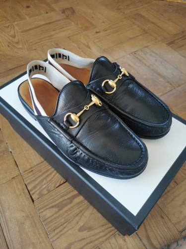 Gucci black leather - , mule
