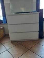 mobile da ufficio cassettiera in legno bianco 3 cassetti