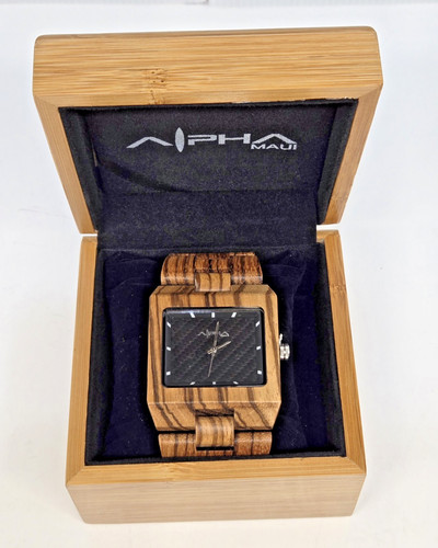 Alpha maui zebrawood orologio - zebrawood,