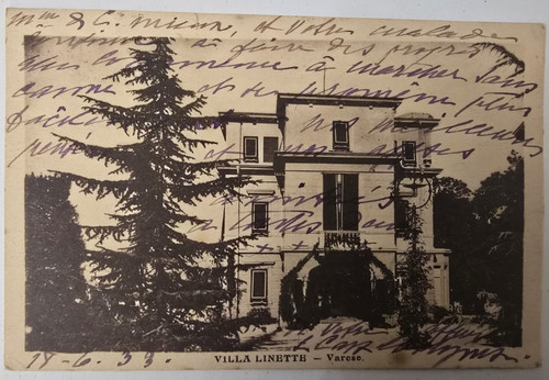Cartolina 1939 varese villa - 1939,