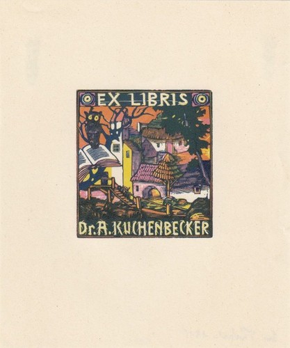 Exlibris bookplate legno - bookplate, in