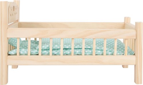Letto per bambole naturale - per, bambole,