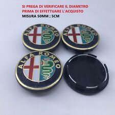 4 pz Coprimozzo ALFA ROMEO 147 156 159 MITO GIULIETTA 50 mm Fregi Cerchi in Lega