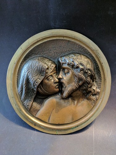 Vecchia scultura medaglione - vecchia,