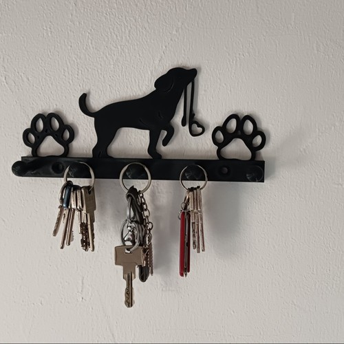 Porta chiavi muro cani - da,