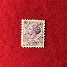Italia, 25 Lire, Francobollo