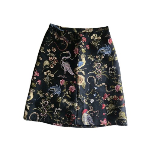 Gonna jacquard floreale merlo