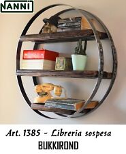 Libreria sospesa a parete "Bukkirond" artistica in ferro battuto