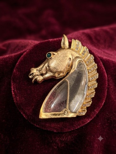Spilla vintage cavallo trifari - cavallo,