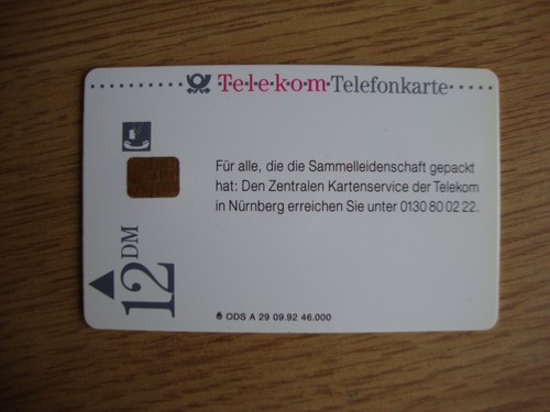 Germany 12dm telefonkarte1992 - 12dm,