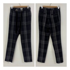 CLAUDIE PIERLOT Pantalone blu fantasia quadri tartan Tg EUR 36
