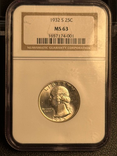 1932 washington quarter ngc - quarter,