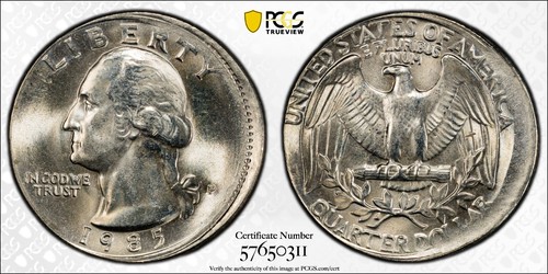 1985 25c pcgs - pcgs,