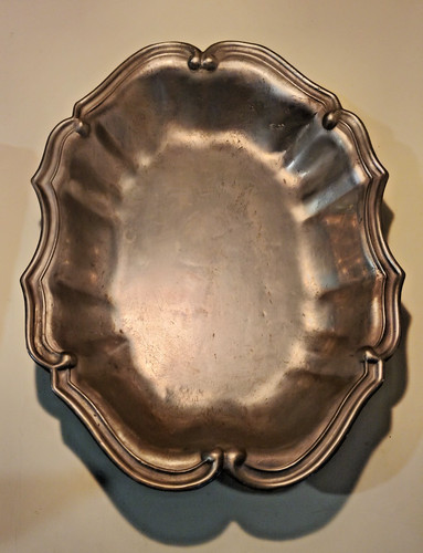 Vassoio peltro massiccio