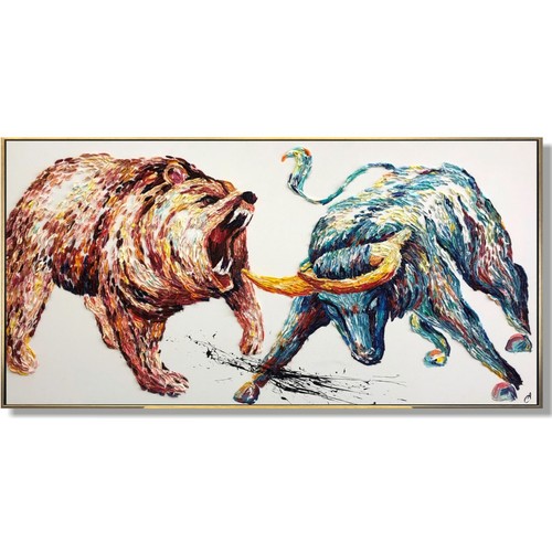 Quadro toro orso enorme - |,
