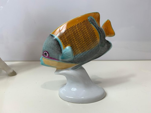 Statua pesce porcellana - , ~