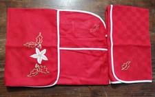 SET COPERTI TAVOLA ROSSI CON BORSA