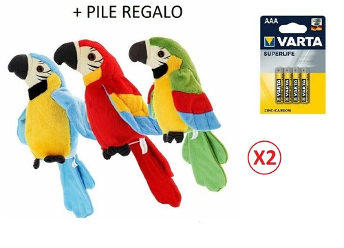 Pappagallo parlante peluche - x2,