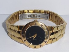 GUCCI 3300.2 L GOLD PLATED QUARTZ WRISTWATCH. WORKS GREAT. PRE OWNED.