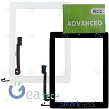 TOUCH SCREEN APPLE IPAD 4 A1458 A1459 A1460 WIFI 3G VETRO BIANCO NERO + TASTO