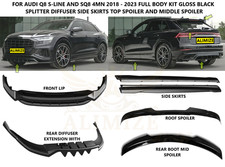 PER AUDI Q8 S LINE SQ8 4MN 2018+ KIT CARROZZERIA SPLITTER DIFFUSORE MINIGONNE LATERALI SPOILER