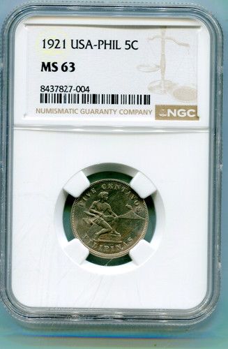 Filippine centavos 1921 - filippine, 5