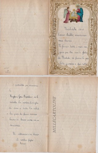 Lettera natale 1941 con - lettera,