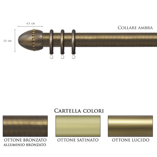 Scorritenda bastone 25mm per - scorritenda,