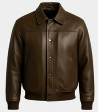 Bomber Uomo Marrone Vera Pelle