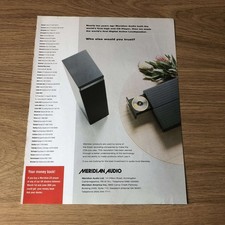 GRAM74 MAGAZINE ADVERT 11X8 MERIDIAN AUDIO: DIGITAL ACTIVE SPEAKER