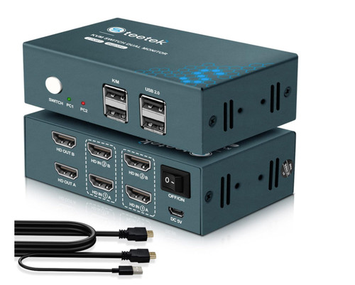 Kvm switch hdmi dual monitor - dual, 2