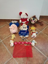 STOCK LOTTO PUPAZZI PELUCHE 11 PEZZI ASSORTITI VARIE MISURE VINTAGE TAZMANIA