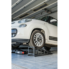 RAMPE SOLLEVAMENTO AUTO RAMPA SOLLEVATORE H 27CM IN ACCIAIO OMOLOGATE NERE