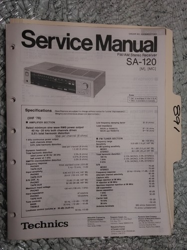Technics panasonic 120 - panasonic, sa-120