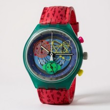 Orologio da Polso Swatch Chrono Rosa SCL 103 1993 Vintage