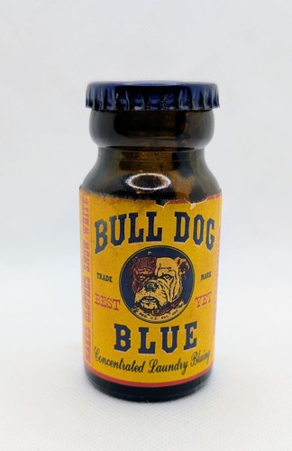 Bull dog blue laundry - dog,