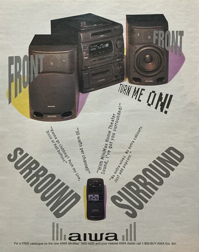 Pubblicità 1994 aiwa - pubblicità,