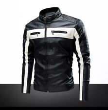 Giubbotto biker uomo casual sport. Giubbotto morbido e caldo. Ecopelle Vips 3XL