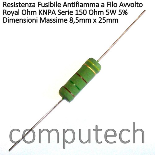 150 ohm resistenza - ohm, 5%